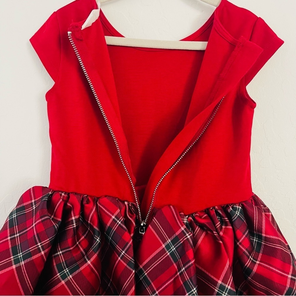 H&M Red Plaid Formal Kids Dress with Bow - Picture 5 of 10